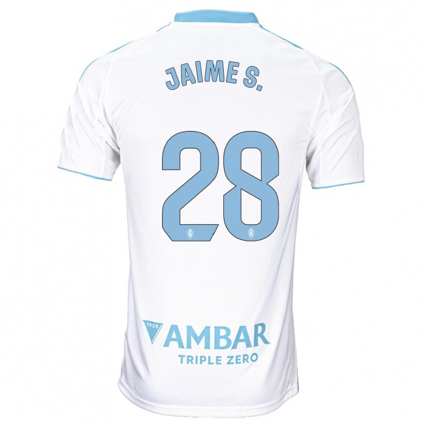 Danxen Barn Jaime Sánchez #28 Vit Himmelsblå Hemmatröja Matchtröjor 2025/26 Tröjor T-Tröja