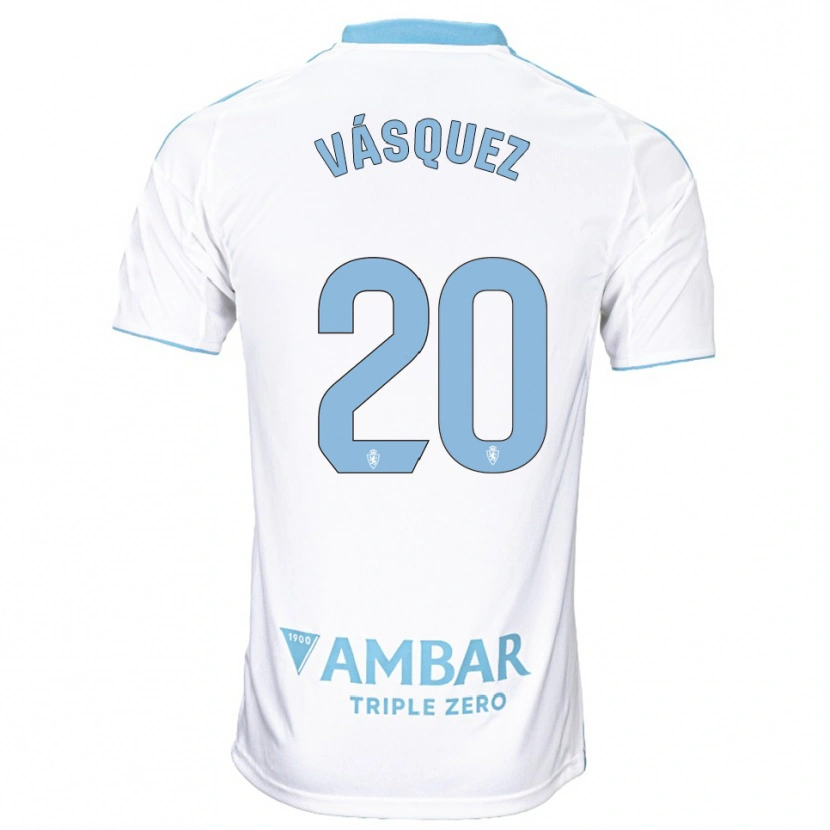 Danxen Barn José Vásquez #20 Vit Himmelsblå Hemmatröja Matchtröjor 2025/26 Tröjor T-Tröja