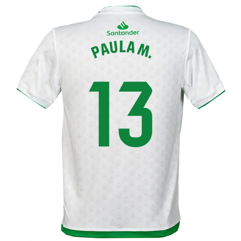 Danxen Barn Paula Muñoz Álvarez #13 Grön Vit Hemmatröja Matchtröjor 2025/26 Tröjor T-Tröja