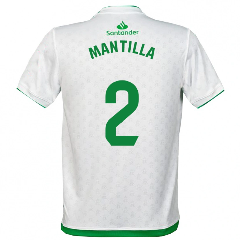 Danxen Barn Álvaro Mantilla #2 Grön Vit Hemmatröja Matchtröjor 2025/26 Tröjor T-Tröja
