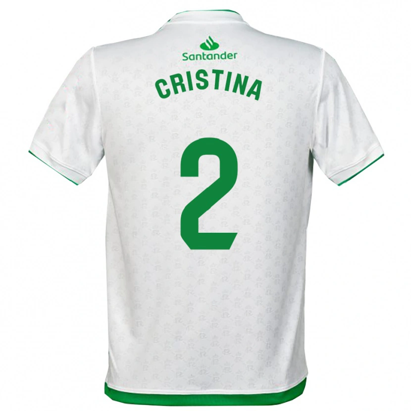 Danxen Barn Cristina Muñoz García #2 Grön Vit Hemmatröja Matchtröjor 2025/26 Tröjor T-Tröja
