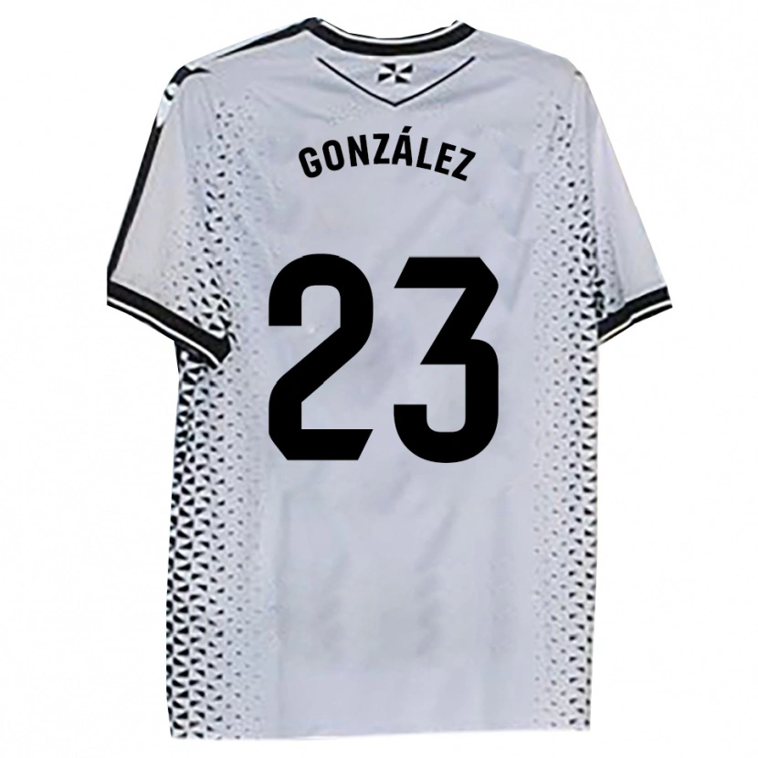 Danxen Barn Elías González #23 Vit Svart Hemmatröja Matchtröjor 2025/26 Tröjor T-Tröja