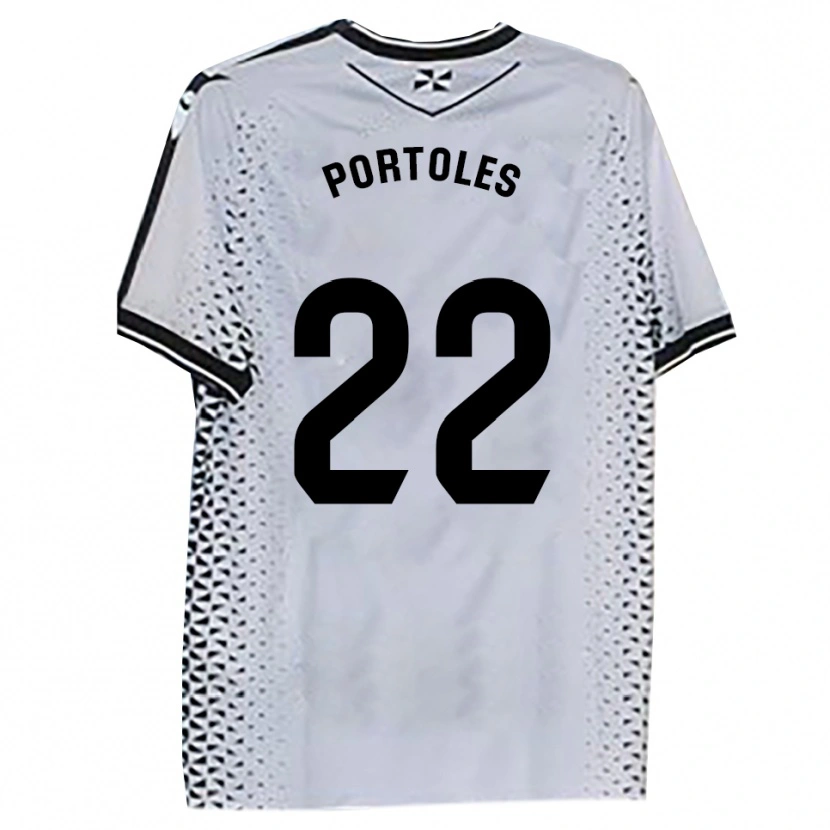 Danxen Barn Armengol Portoles #22 Vit Svart Hemmatröja Matchtröjor 2025/26 Tröjor T-Tröja