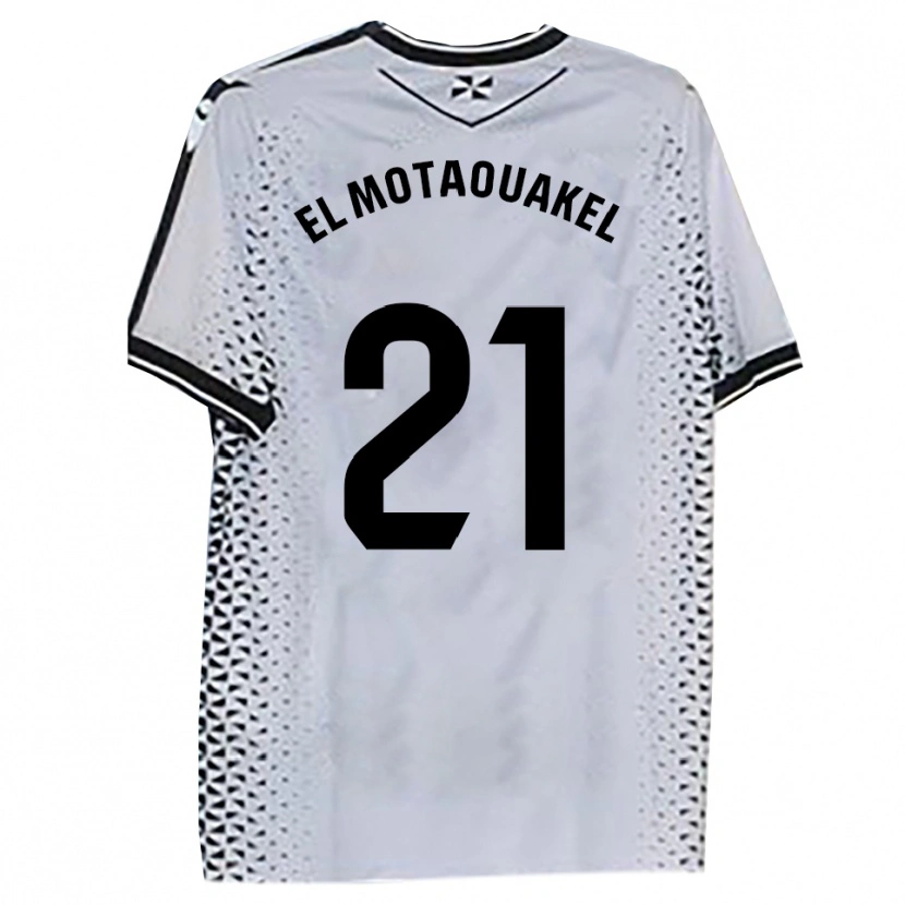 Danxen Barn Hamza El Motaouakel #21 Vit Svart Hemmatröja Matchtröjor 2025/26 Tröjor T-Tröja