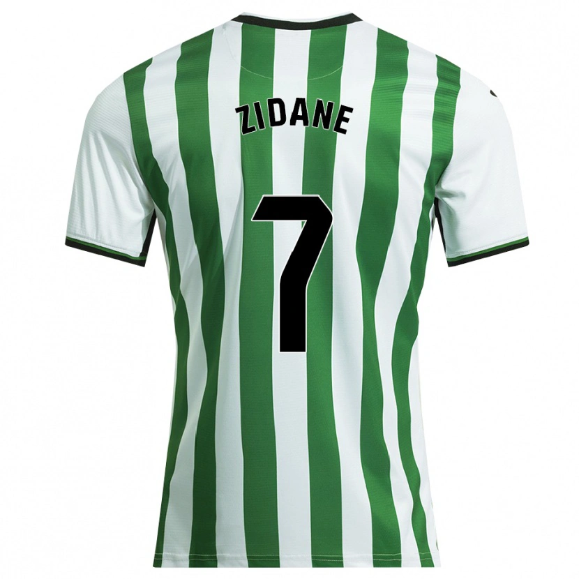 Danxen Barn Théo Zidane #7 Vit Grön Hemmatröja Matchtröjor 2025/26 Tröjor T-Tröja