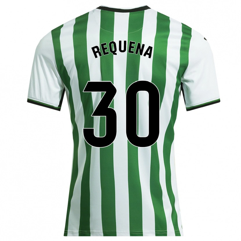 Danxen Barn Dani Requena #30 Vit Grön Hemmatröja Matchtröjor 2025/26 Tröjor T-Tröja
