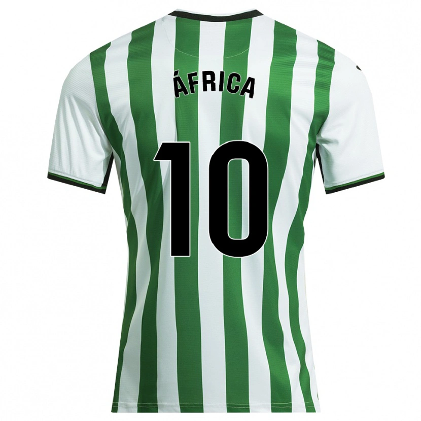 Danxen Barn África Roldán Ramirez #10 Vit Grön Hemmatröja Matchtröjor 2025/26 Tröjor T-Tröja