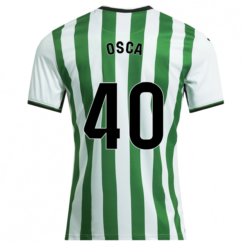 Danxen Barn Cristian Osca #40 Vit Grön Hemmatröja Matchtröjor 2025/26 Tröjor T-Tröja