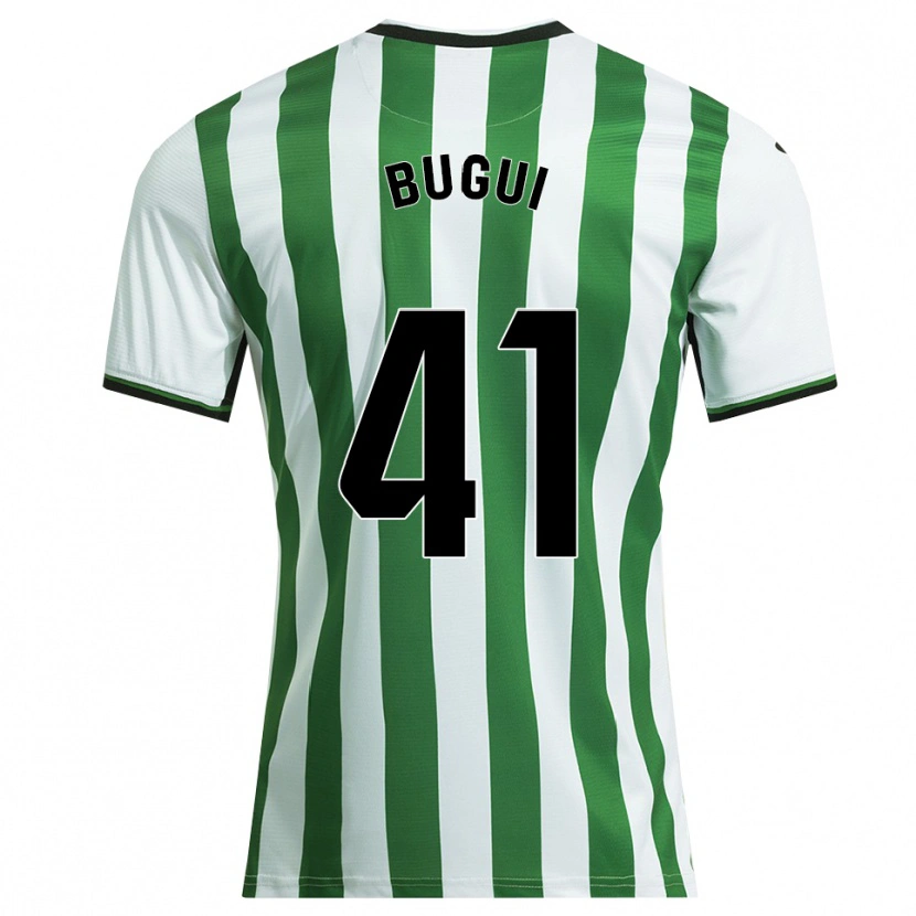 Danxen Barn Bugui #41 Vit Grön Hemmatröja Matchtröjor 2025/26 Tröjor T-Tröja