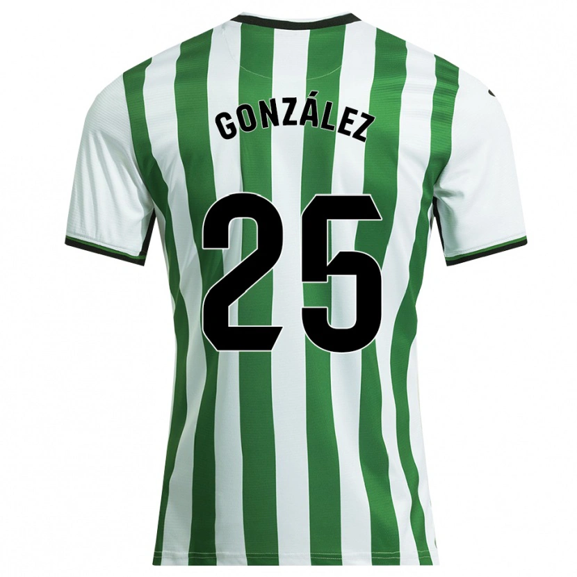 Danxen Barn Dani González #25 Vit Grön Hemmatröja Matchtröjor 2025/26 Tröjor T-Tröja