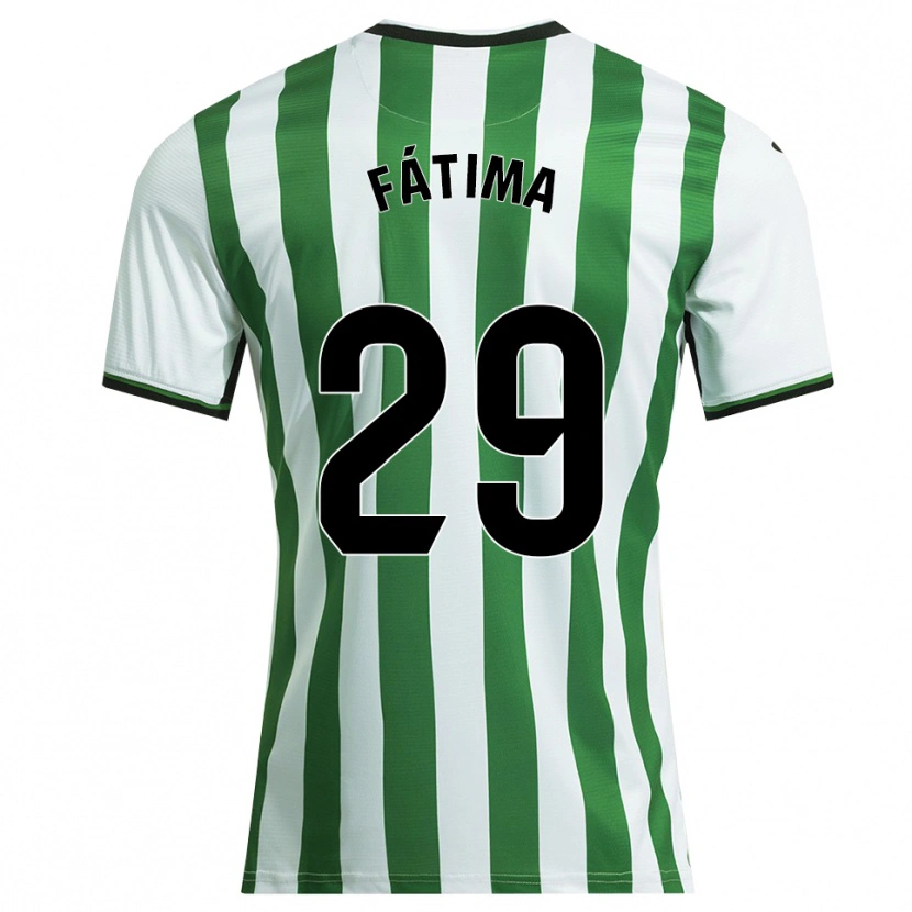 Danxen Barn Fátima Muñoz Marín #29 Vit Grön Hemmatröja Matchtröjor 2025/26 Tröjor T-Tröja