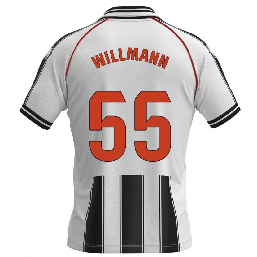 Danxen Barn Michal Willmann #55 Vit Svart Hemmatröja Matchtröjor 2025/26 Tröjor T-Tröja