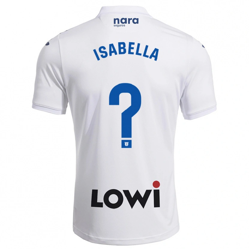 Danxen Barn Isabella Mesa #0 Vit Marinblå Hemmatröja Matchtröjor 2025/26 Tröjor T-Tröja