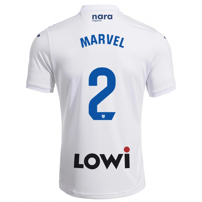 Danxen Barn Marvel #2 Vit Marinblå Hemmatröja Matchtröjor 2025/26 Tröjor T-Tröja