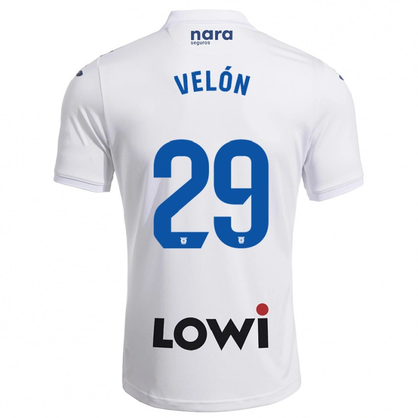 Danxen Barn Hugo Velón #29 Vit Marinblå Hemmatröja Matchtröjor 2025/26 Tröjor T-Tröja