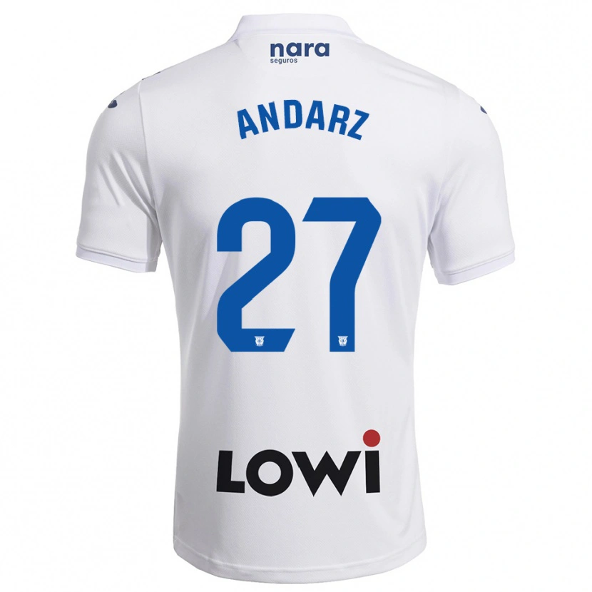 Danxen Barn Nima Andarz #27 Vit Marinblå Hemmatröja Matchtröjor 2025/26 Tröjor T-Tröja