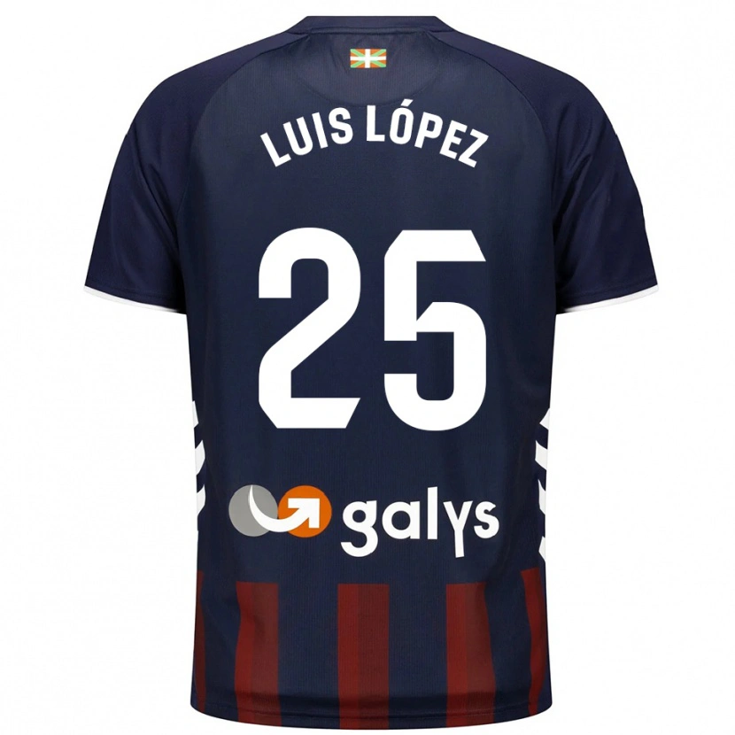 Danxen Barn Luis López #25 Marinblå Röd Hemmatröja Matchtröjor 2025/26 Tröjor T-Tröja