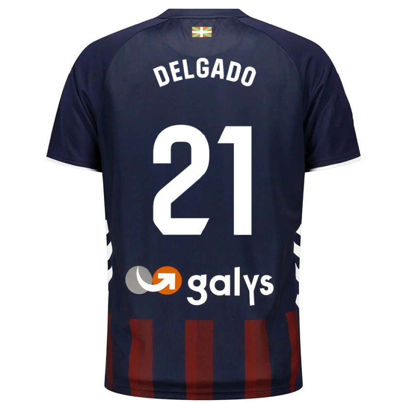 Danxen Barn Marc Delgado #21 Marinblå Röd Hemmatröja Matchtröjor 2025/26 Tröjor T-Tröja
