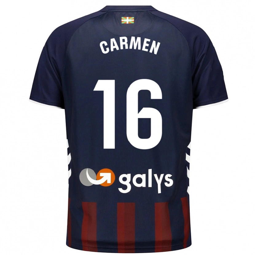 Danxen Barn Carmen Álvarez Sánchez #16 Marinblå Röd Hemmatröja Matchtröjor 2025/26 Tröjor T-Tröja