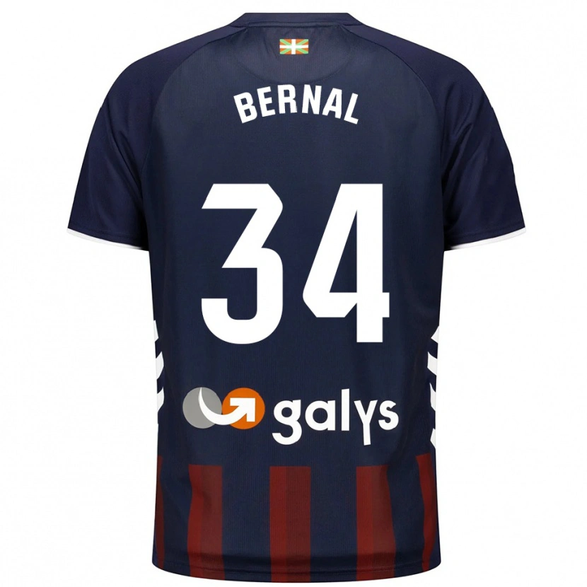Danxen Barn Unax Bernal #34 Marinblå Röd Hemmatröja Matchtröjor 2025/26 Tröjor T-Tröja