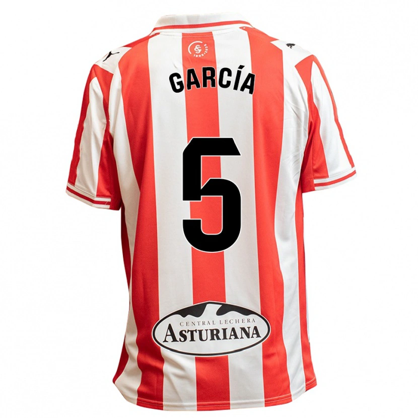 Danxen Barn Pablo García #5 Vit Röd Hemmatröja Matchtröjor 2025/26 Tröjor T-Tröja