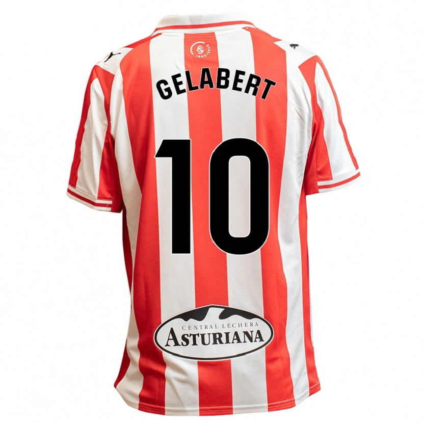 Danxen Barn César Gelabert #10 Vit Röd Hemmatröja Matchtröjor 2025/26 Tröjor T-Tröja