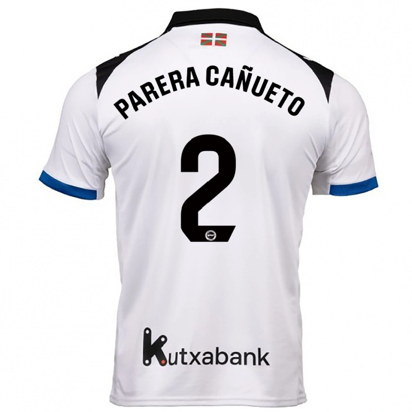 Danxen Barn Laia Parera Cañueto #2 Vit Blå Bortatröja Matchtröjor 2025/26 Tröjor T-Tröja
