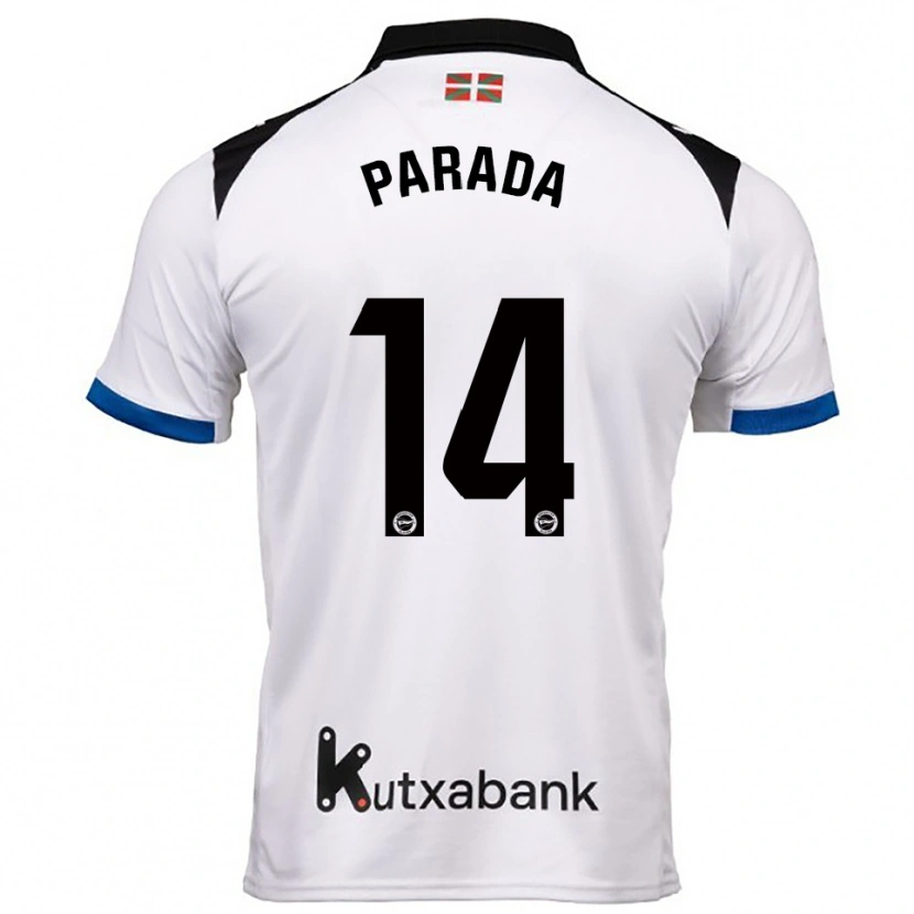 Danxen Barn Victor Parada #14 Vit Blå Bortatröja Matchtröjor 2025/26 Tröjor T-Tröja