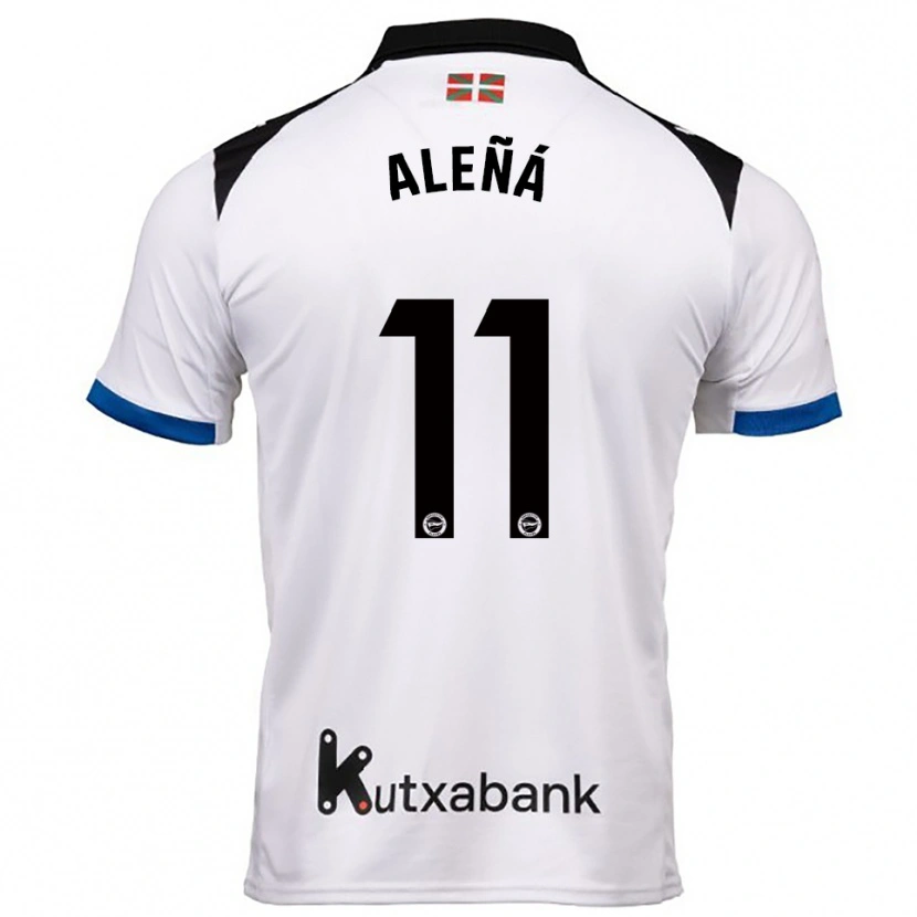 Danxen Barn Carles Aleñá #11 Vit Blå Bortatröja Matchtröjor 2025/26 Tröjor T-Tröja