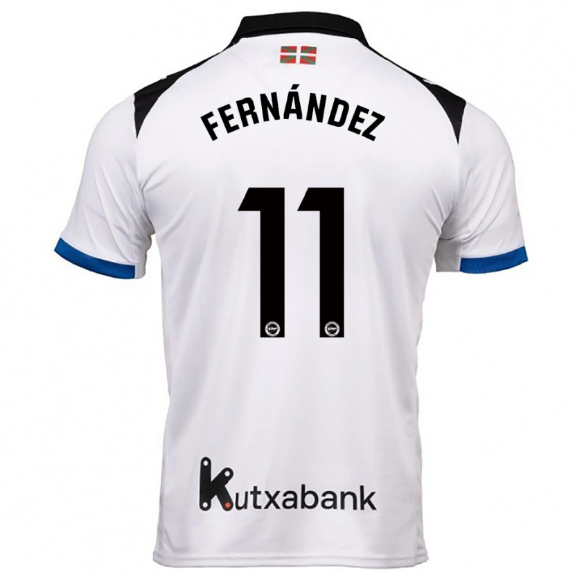 Danxen Barn Imanol Fernández #11 Vit Blå Bortatröja Matchtröjor 2025/26 Tröjor T-Tröja