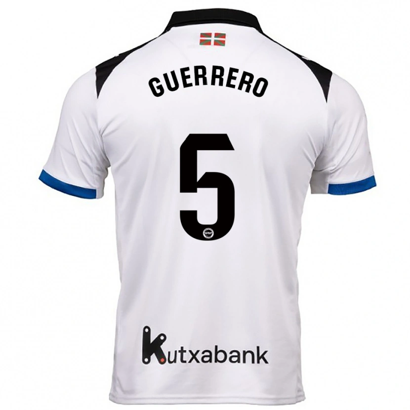 Danxen Barn Ángel Guerrero #5 Vit Blå Bortatröja Matchtröjor 2025/26 Tröjor T-Tröja