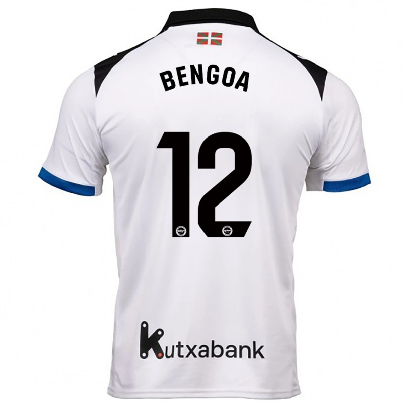 Danxen Barn Nerea Bengoa #12 Vit Blå Bortatröja Matchtröjor 2025/26 Tröjor T-Tröja