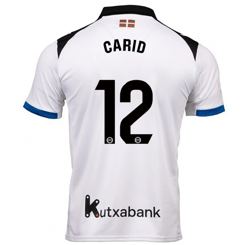 Danxen Barn Andrea Carid #12 Vit Blå Bortatröja Matchtröjor 2025/26 Tröjor T-Tröja