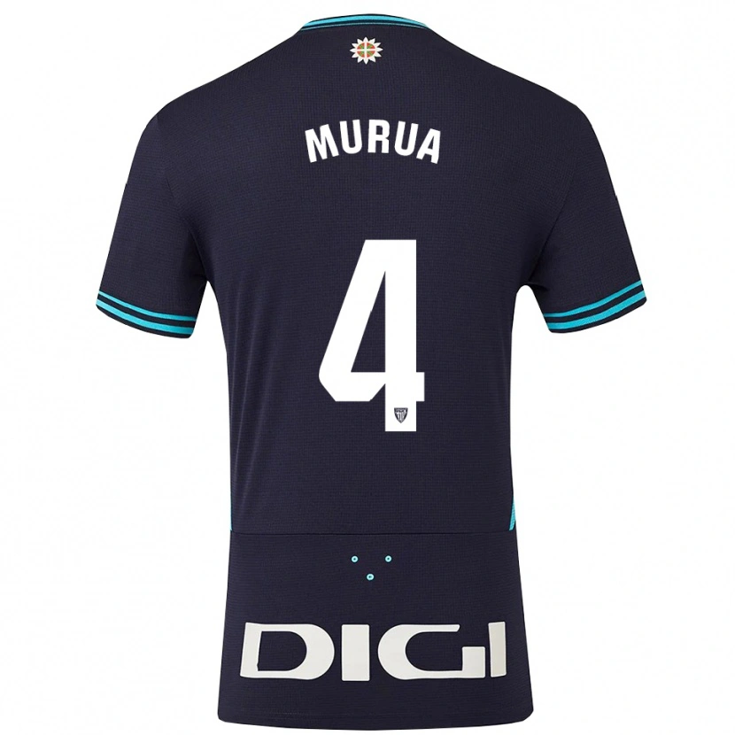 Danxen Barn Garazi Murua Astorkiza #4 Marinblå Himmelsblå Bortatröja Matchtröjor 2025/26 Tröjor T-Tröja