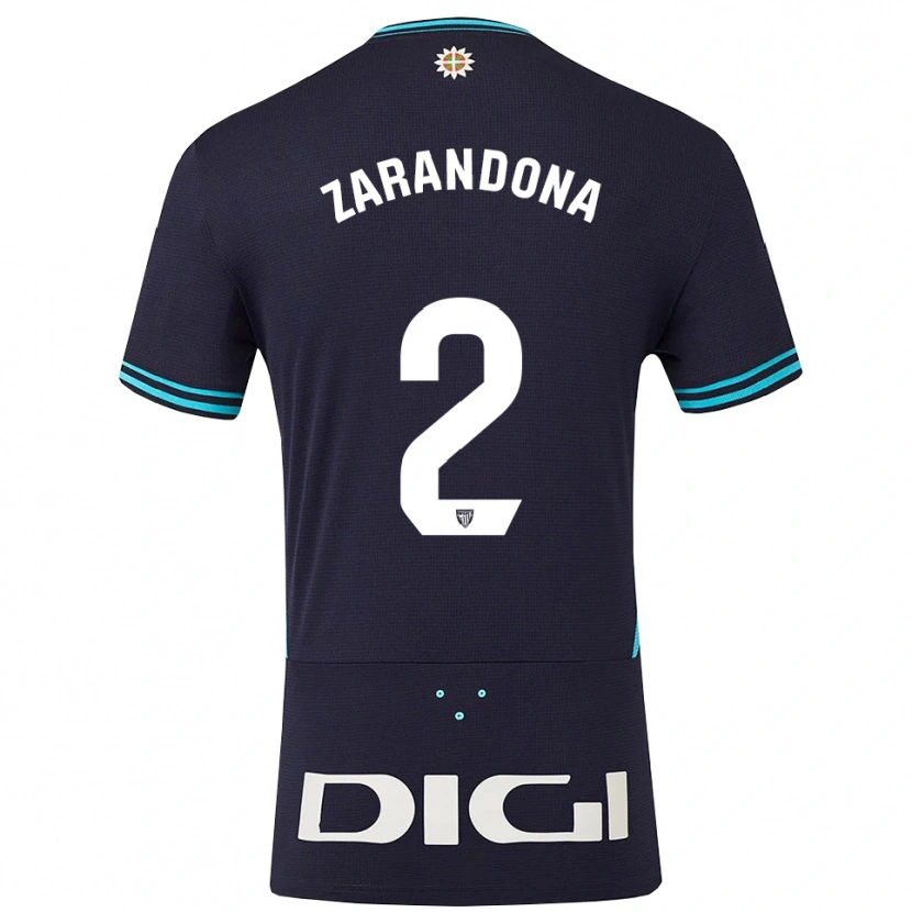 Danxen Barn Telmo Zarandona #2 Marinblå Himmelsblå Bortatröja Matchtröjor 2025/26 Tröjor T-Tröja