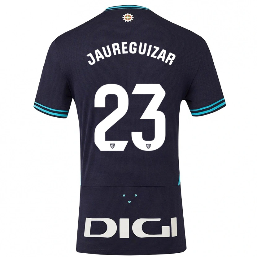 Danxen Barn Mikel Jauregizar #23 Marinblå Himmelsblå Bortatröja Matchtröjor 2025/26 Tröjor T-Tröja
