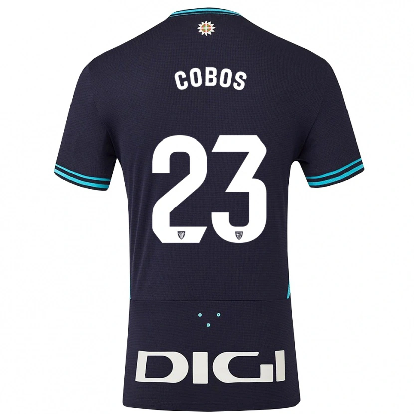 Danxen Barn Alain Cobos #23 Marinblå Himmelsblå Bortatröja Matchtröjor 2025/26 Tröjor T-Tröja