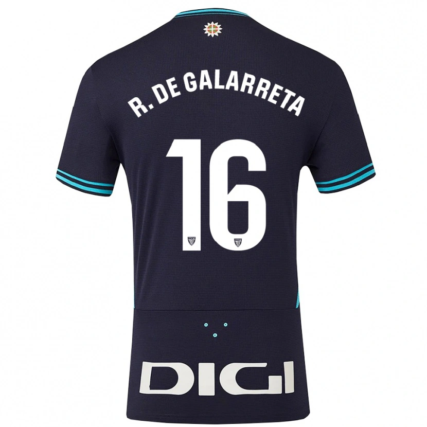 Danxen Barn Iñigo Ruiz De Galarreta #16 Marinblå Himmelsblå Bortatröja Matchtröjor 2025/26 Tröjor T-Tröja