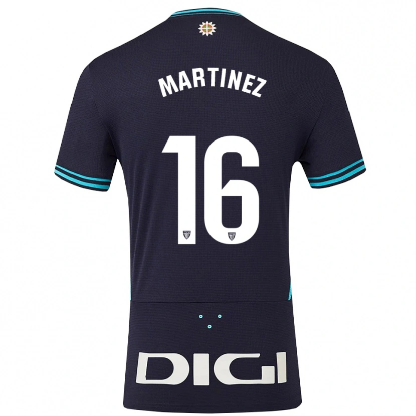 Danxen Barn Pablo Martínez #16 Marinblå Himmelsblå Bortatröja Matchtröjor 2025/26 Tröjor T-Tröja