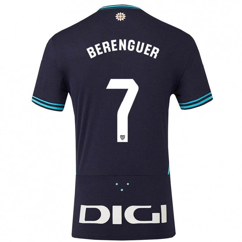 Danxen Barn Álex Berenguer #7 Marinblå Himmelsblå Bortatröja Matchtröjor 2025/26 Tröjor T-Tröja