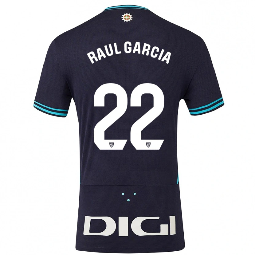 Danxen Barn Raul Garcia #22 Marinblå Himmelsblå Bortatröja Matchtröjor 2025/26 Tröjor T-Tröja