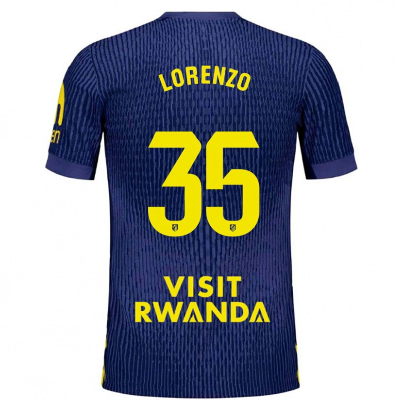 Danxen Barn Diego Lorenzo #35 Marinblå Gul Bortatröja Matchtröjor 2025/26 Tröjor T-Tröja