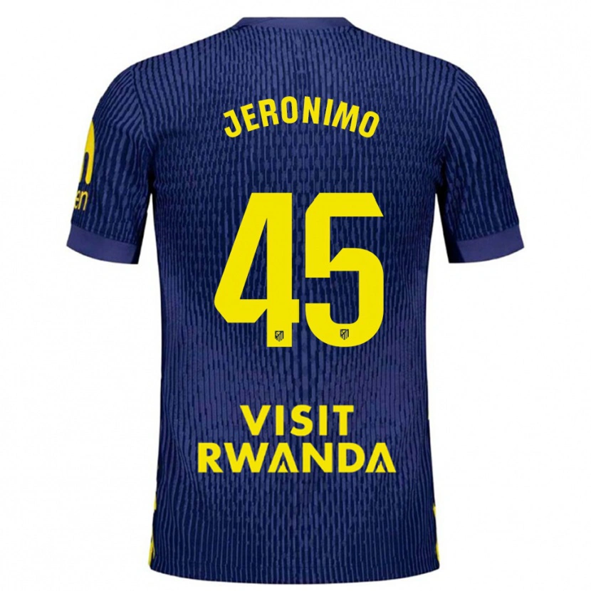 Danxen Barn Isaiah Jeronimo #45 Marinblå Gul Bortatröja Matchtröjor 2025/26 Tröjor T-Tröja
