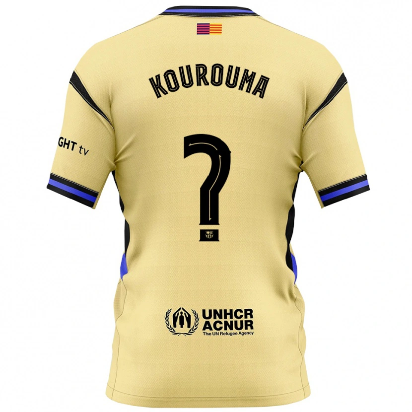 Danxen Barn Baba Kourouma #0 Gul Svart Bortatröja Matchtröjor 2025/26 Tröjor T-Tröja