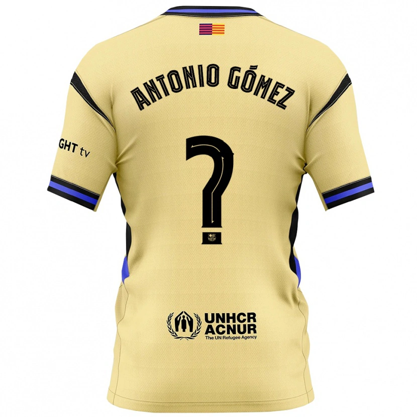 Danxen Barn Antonio Gómez #0 Gul Svart Bortatröja Matchtröjor 2025/26 Tröjor T-Tröja