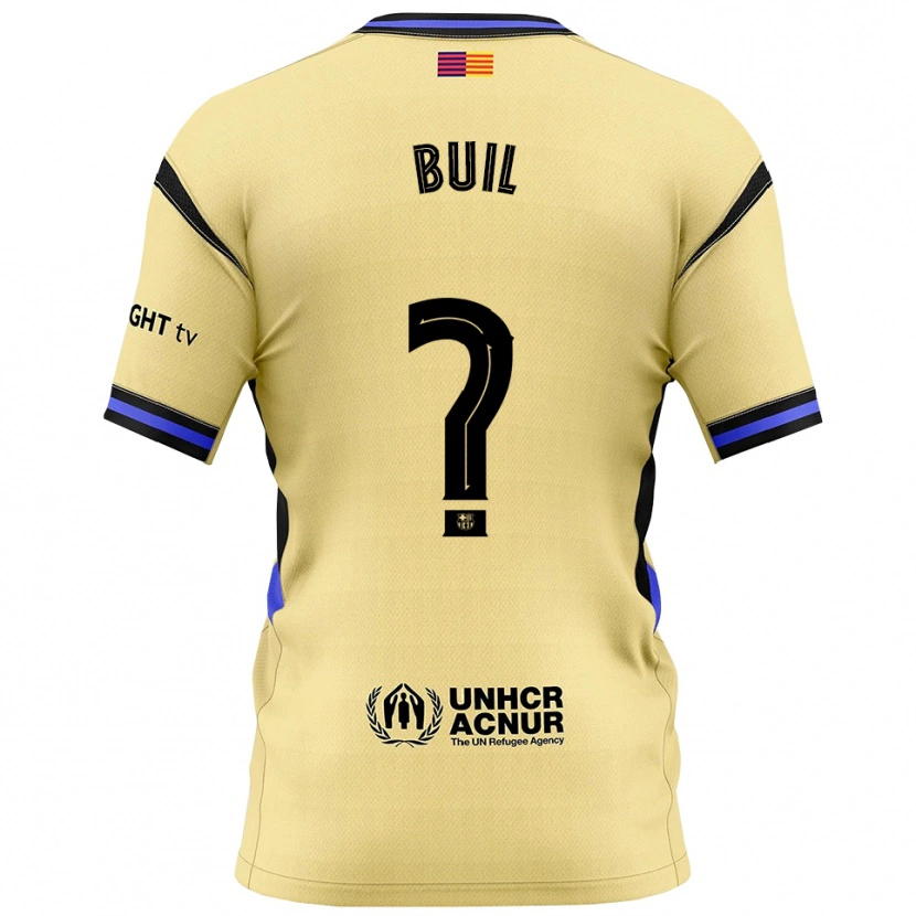 Danxen Barn Gorka Buil #0 Gul Svart Bortatröja Matchtröjor 2025/26 Tröjor T-Tröja