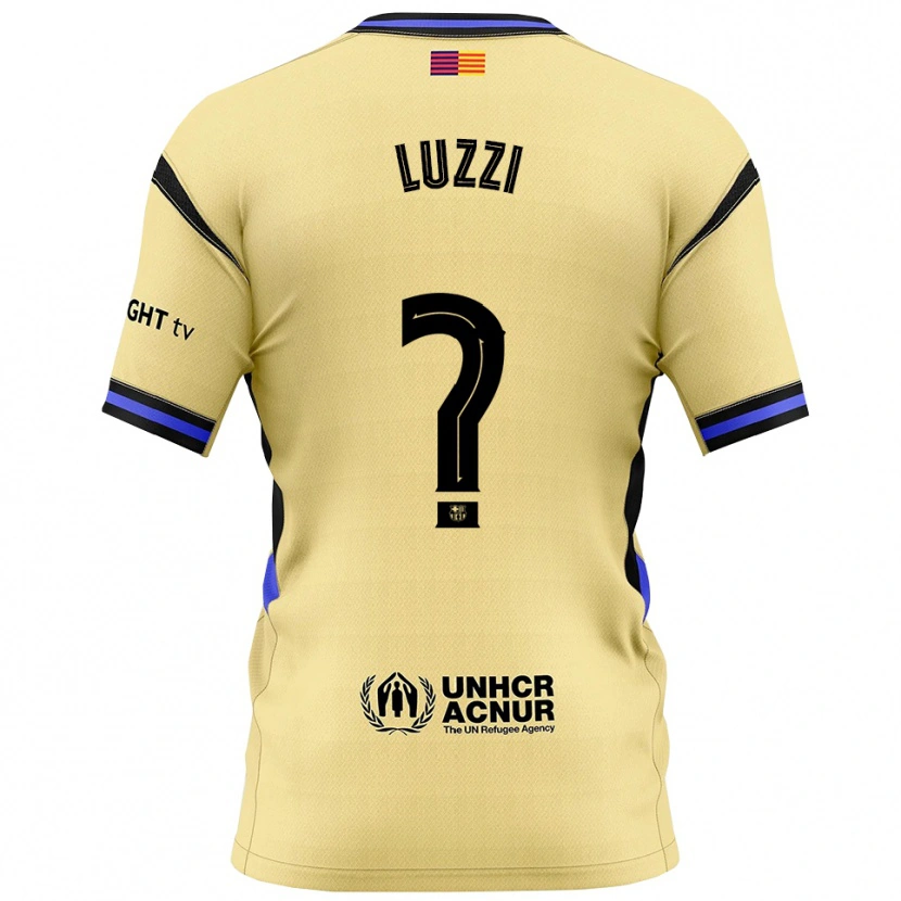 Danxen Barn Fabian Luzzi #0 Gul Svart Bortatröja Matchtröjor 2025/26 Tröjor T-Tröja