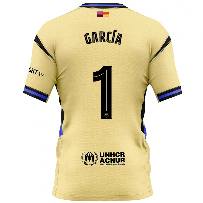 Danxen Barn Joan García #1 Gul Svart Bortatröja Matchtröjor 2025/26 Tröjor T-Tröja