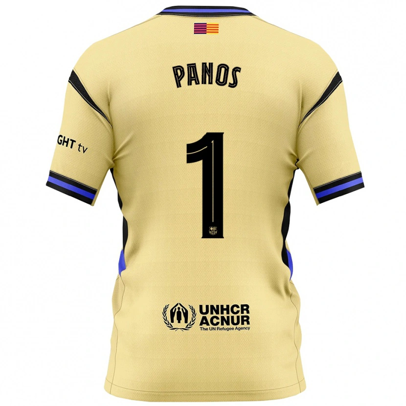 Danxen Barn Sandra Panos #1 Gul Svart Bortatröja Matchtröjor 2025/26 Tröjor T-Tröja