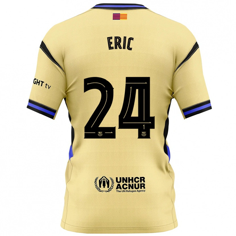 Danxen Barn Eric García #24 Gul Svart Bortatröja Matchtröjor 2025/26 Tröjor T-Tröja